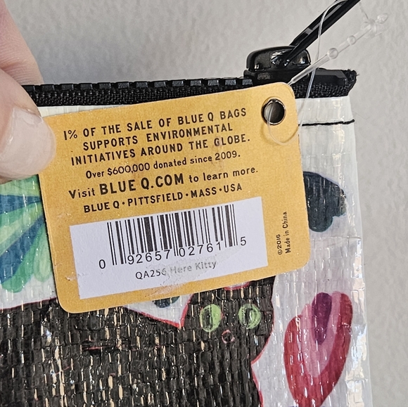 NWT Blue Q Here Kitty Zipper Pouch - Picture 5 of 12